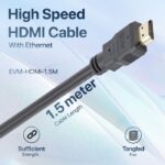 CP-PLUS Regular HDMI EVM HDMI Cable 1.5M