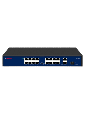 CP-PLUS CP-DNW-HPU16G2F1-20 19 Ports Switch with 16 PoE Ports & 2 Gigabit + 1 SFP Port