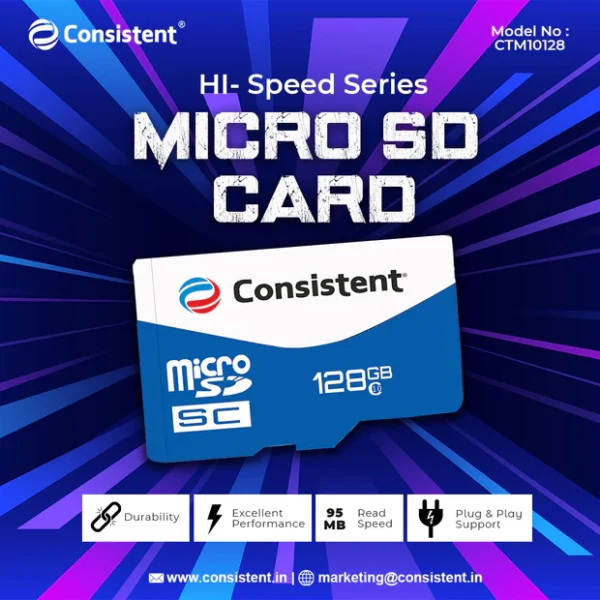 CONSISTENT 128GB MICRO SD CARD
