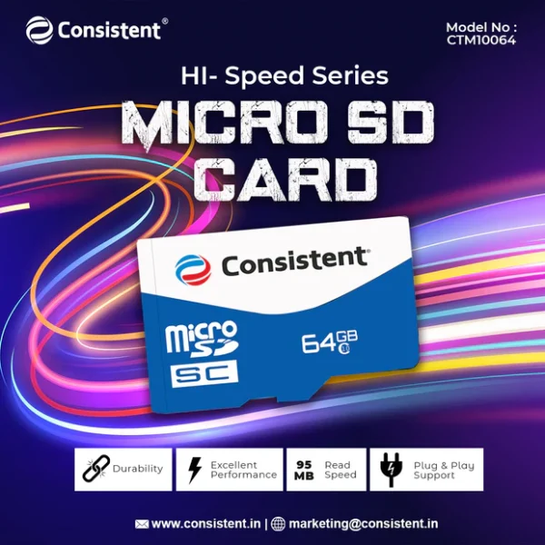 CONSISTENT 64GB MICRO SD CARD