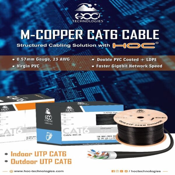 HOC MCOPPER 100M CAT6 Cable SUPER PREMIUM