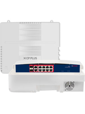 CP-PLUS CP-ANW-GPU8G2F2D-N12 8Gigabit PoE Port + 2Gigabit Uplink Port + 2SFP Port Outdoor AI PoE Switch