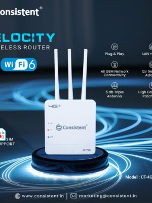 CONSISTENT VELOCITY 3-Antenna 4G/5G Router VELOCITY